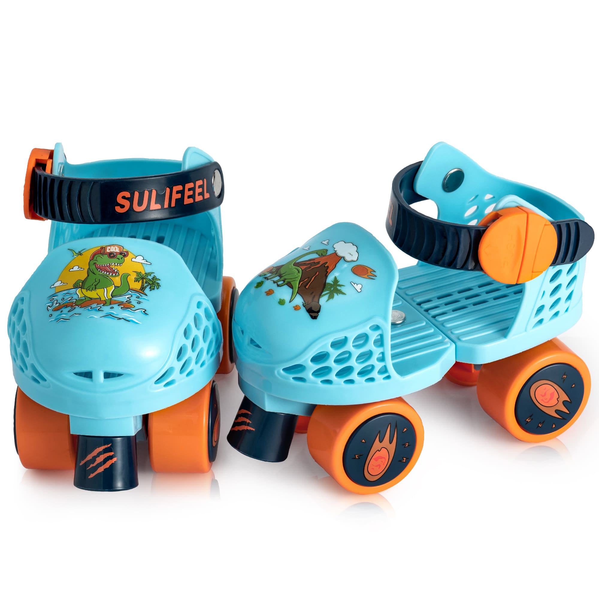 SULIFEEL Kids Adjustable Quad Roller Skates for Girls and Boys Age 2-5 Years Old