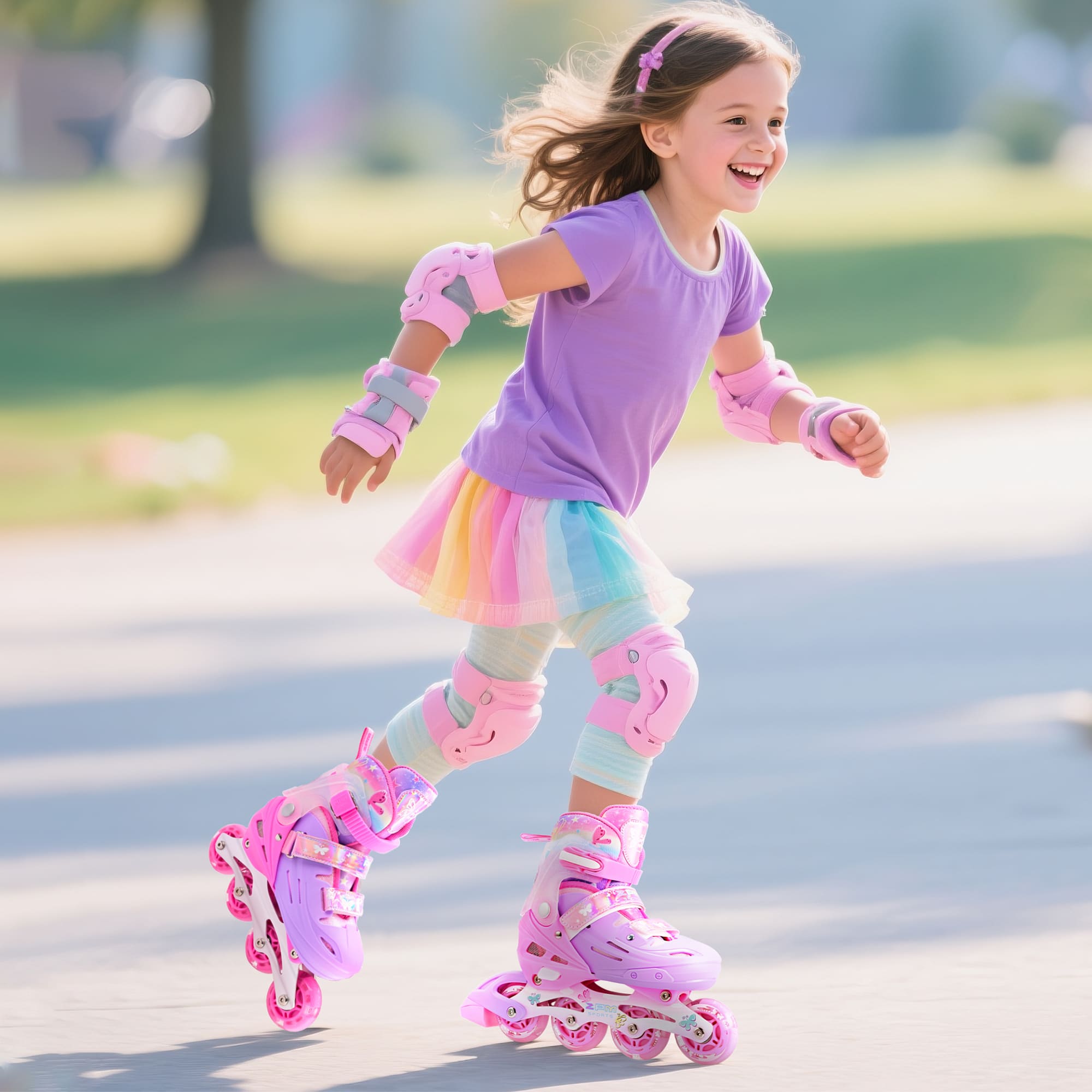 SULIFEEL Inline Skates for Kids, Adjustable Children's Roller Skates Blades