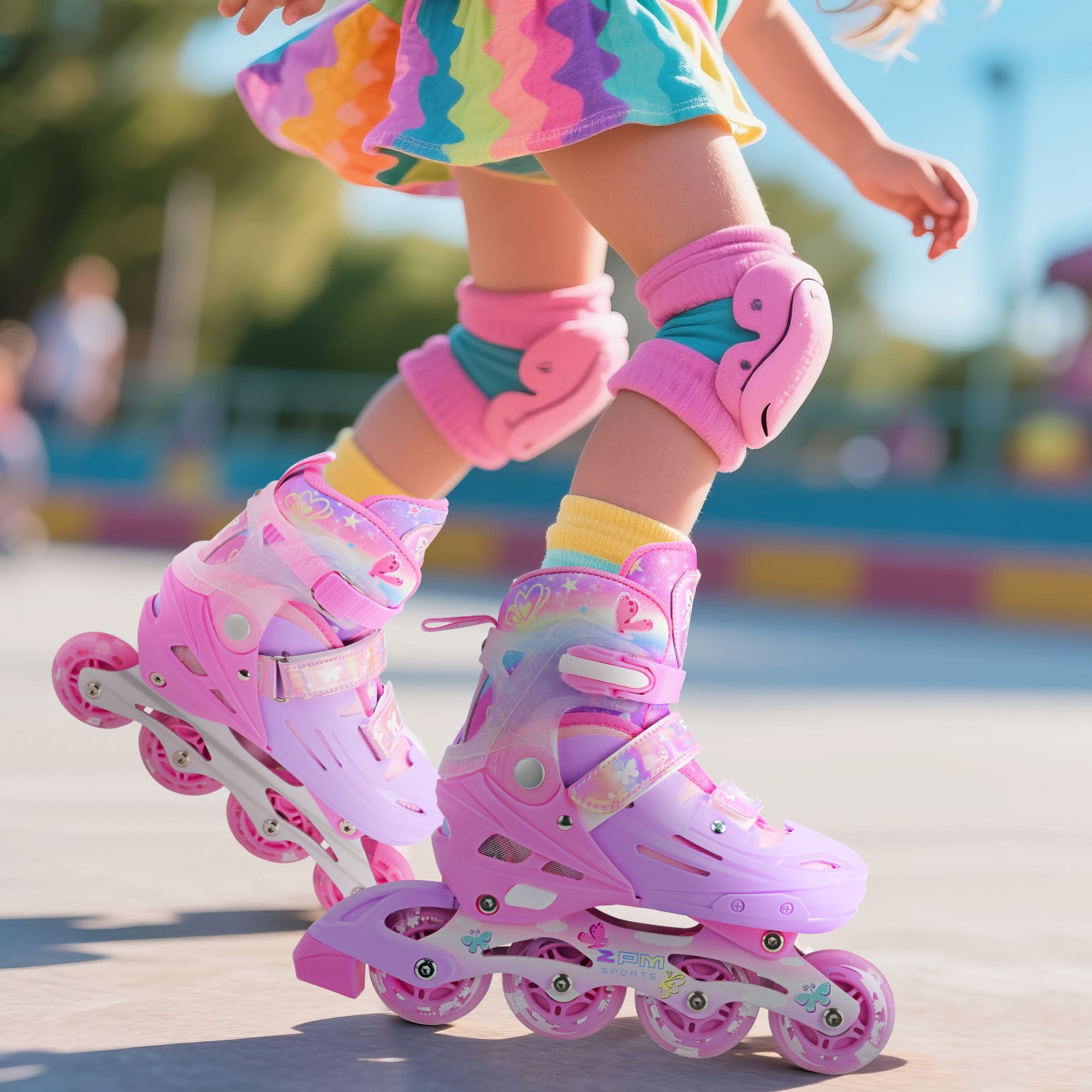 SULIFEEL Inline Skates for Kids, Adjustable Children's Roller Skates Blades