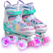 SULIFEEL Adjustable Light up Roller Skates for Girls Boys for Kids