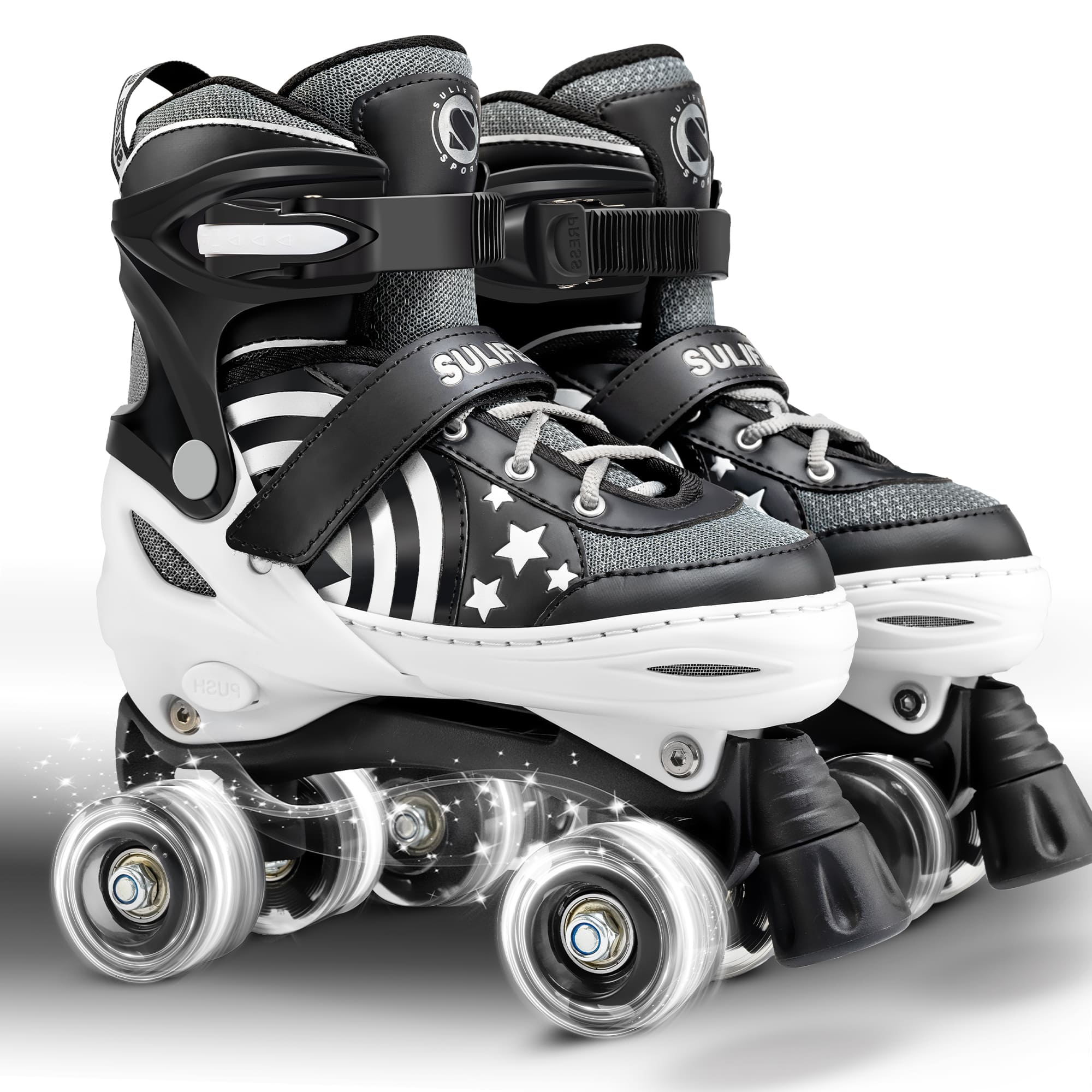 SULIFEEL Adjustable Light up Roller Skates for Girls Boys for Kids