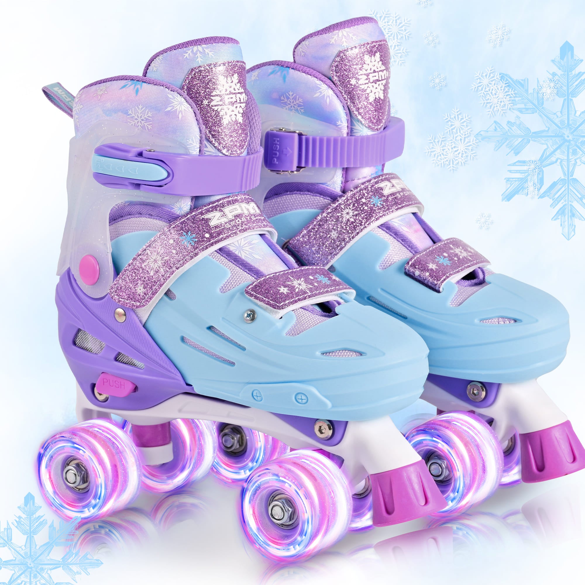 SULIFEEL Adjustable Roller Skates for  Kids with Light Up Wheels