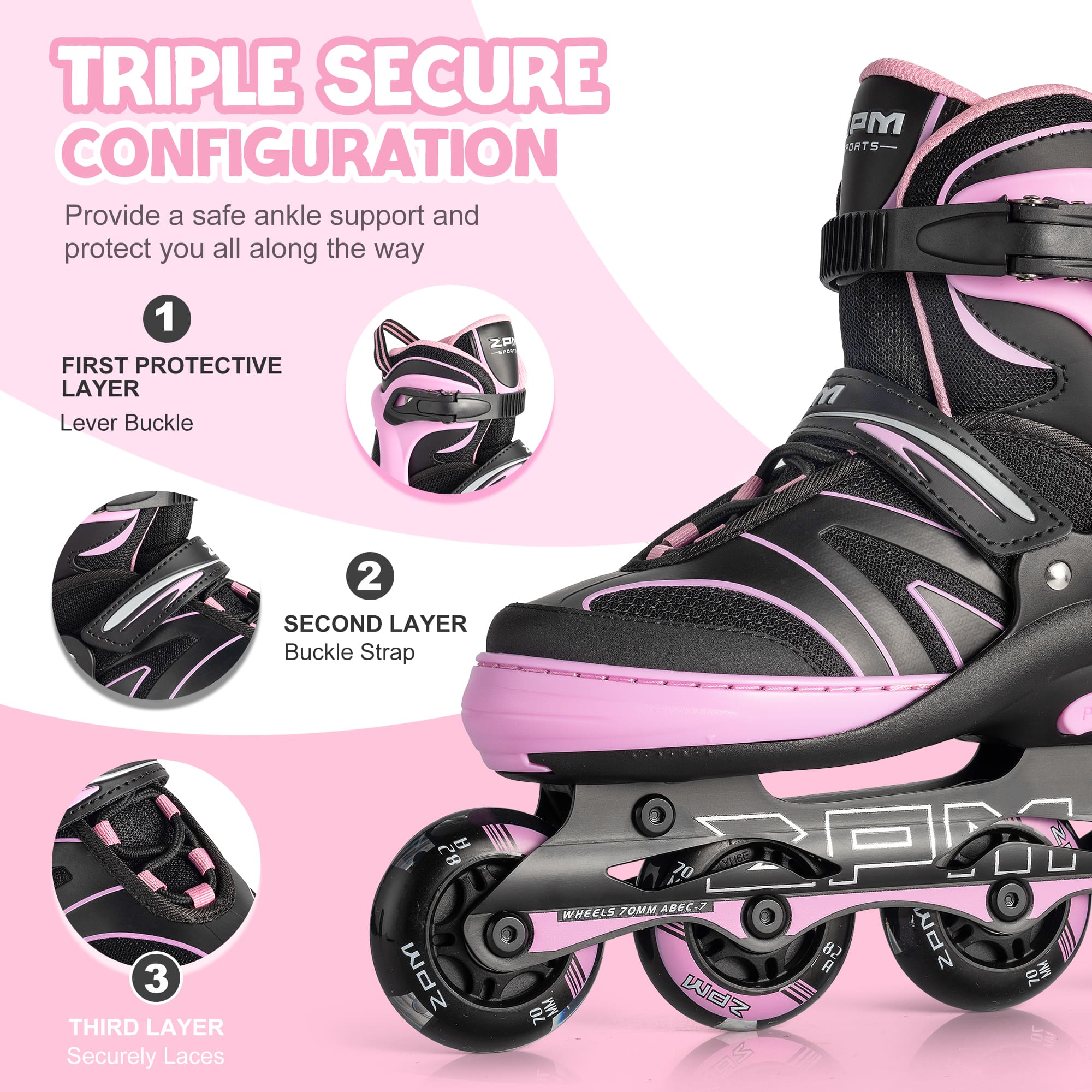 SULIFEEL Youth Inline Skates for Kids, Girls, Boys