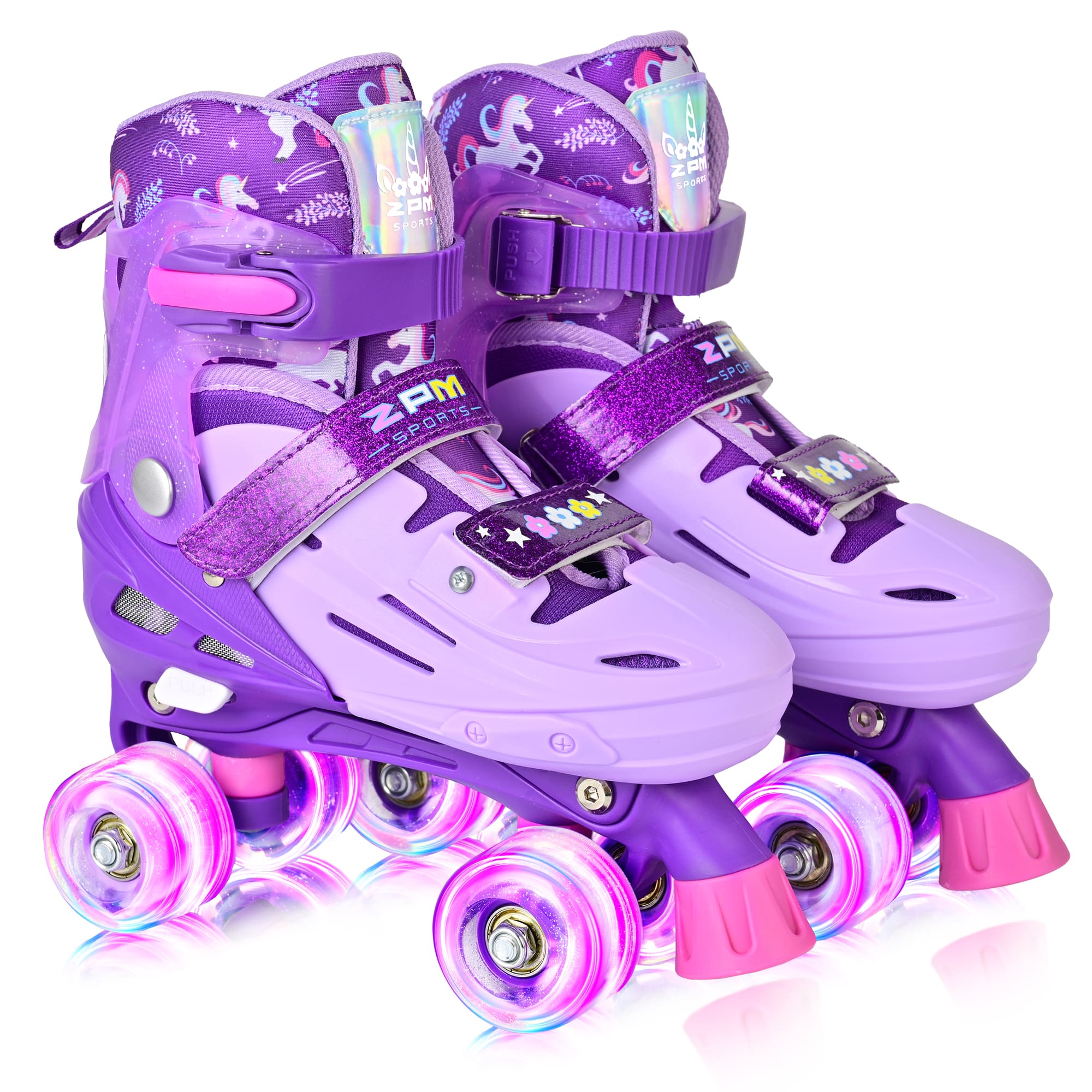SULIFEEL Adjustable Roller Skates for  Kids with Light Up Wheels