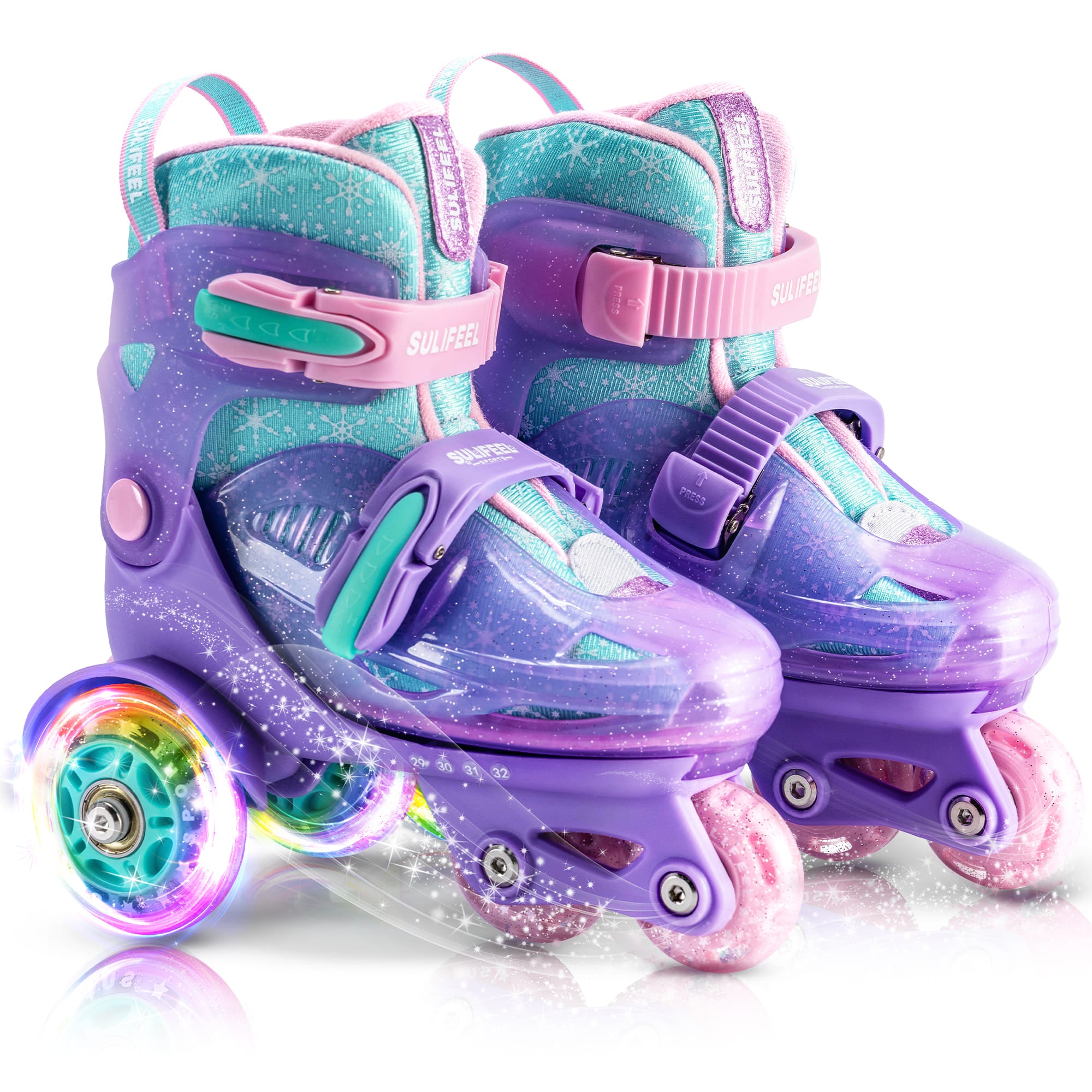 SULIFEEL Adjustable Roller Skates for Girls Boys Kids