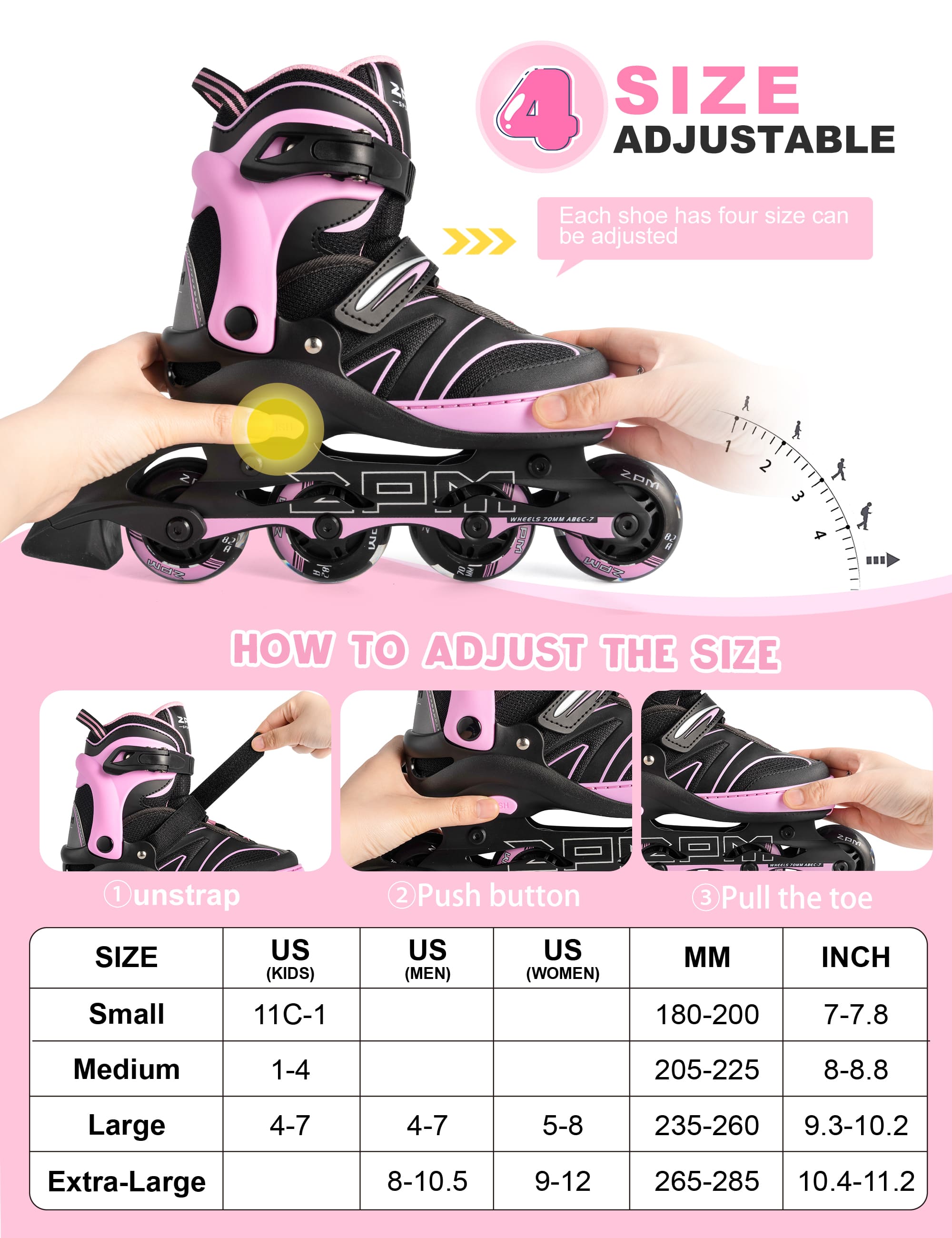 SULIFEEL Youth Inline Skates for Kids, Girls, Boys
