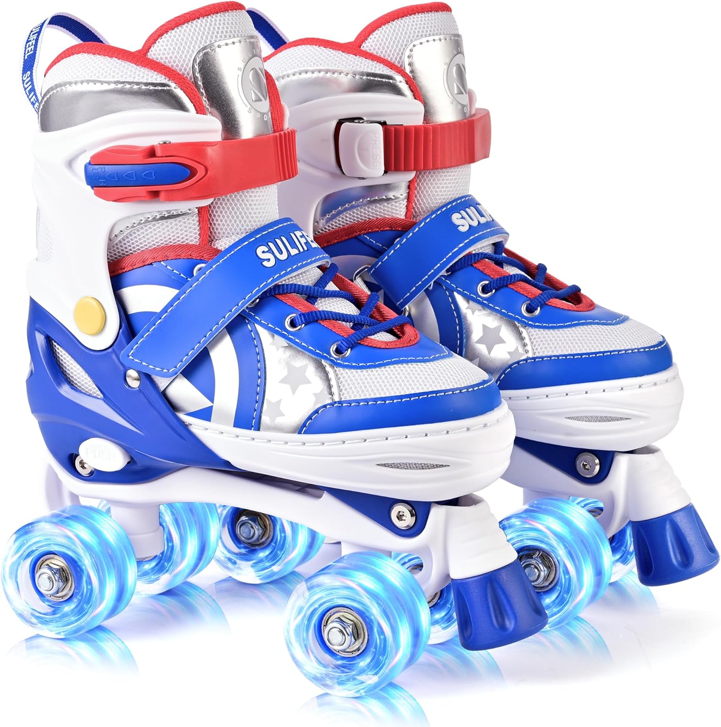 SULIFEEL Adjustable Light up Roller Skates for Girls Boys for Kids