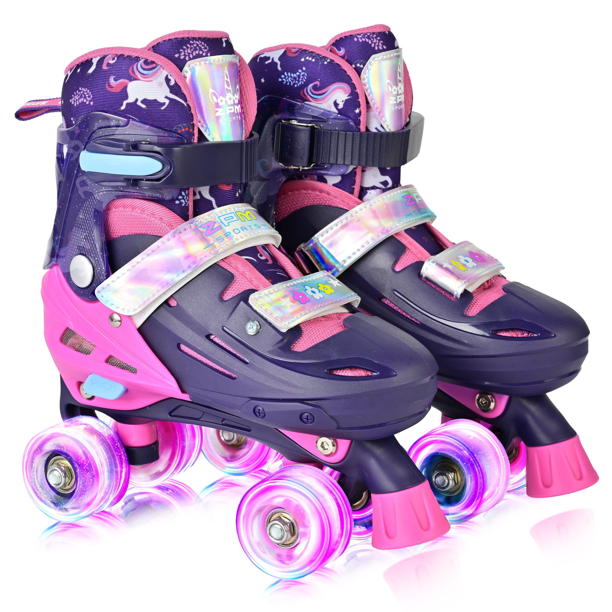 SULIFEEL Adjustable Roller Skates for  Kids with Light Up Wheels