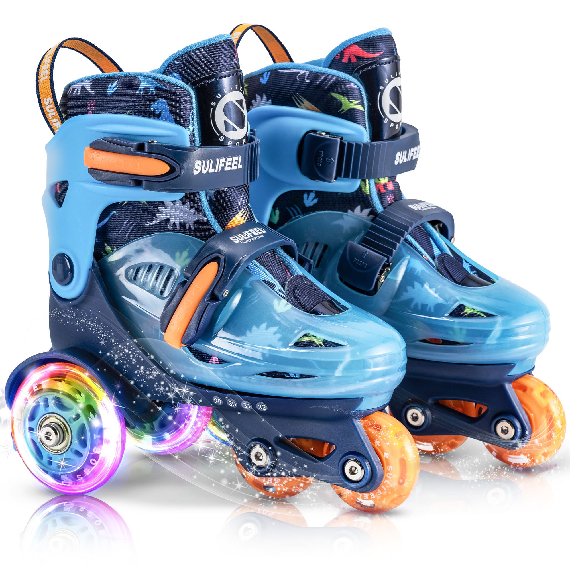 SULIFEEL Adjustable Roller Skates for Girls Boys Kids