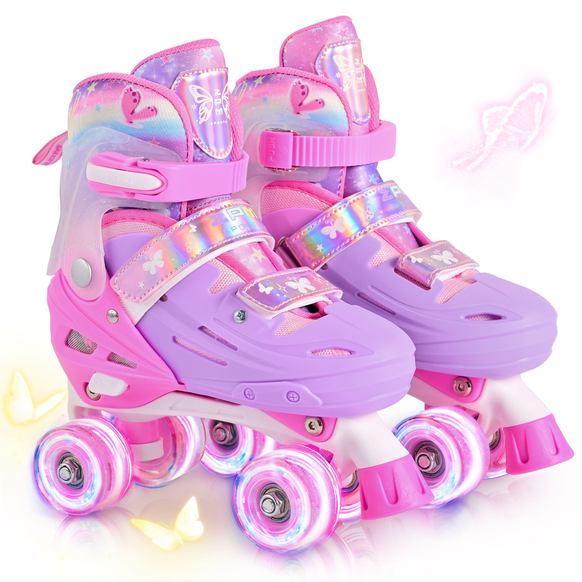 SULIFEEL Adjustable Roller Skates for  Kids with Light Up Wheels