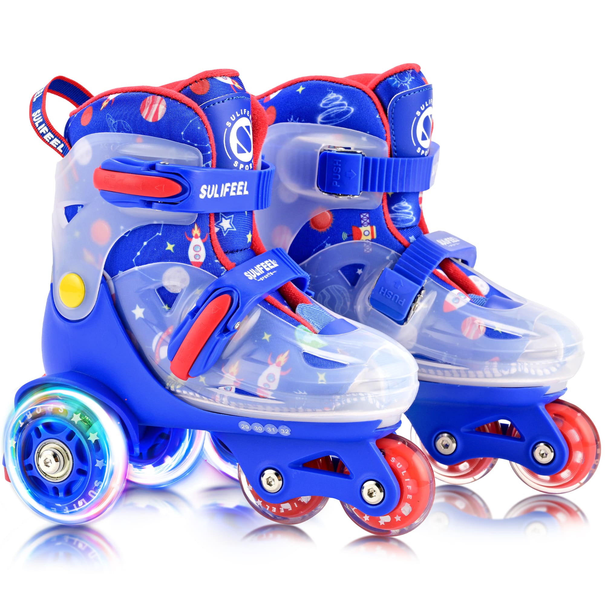 SULIFEEL Adjustable Roller Skates for Girls Boys Kids